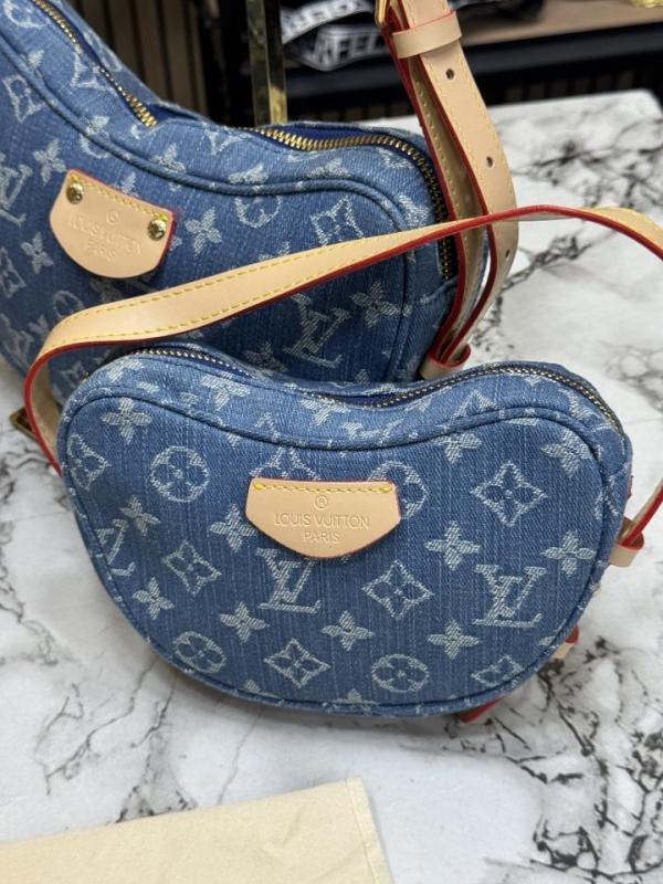 Loui_s Vuitton Demin Cruissant MM Hand Bag With Box And Dust Bag (Blue-24828)