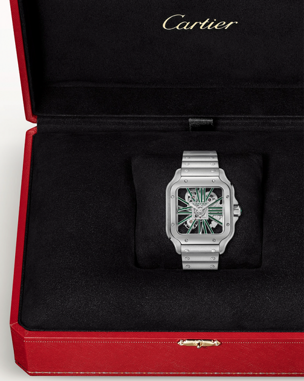 Cartie_r Santos Skeleton Battery silver green