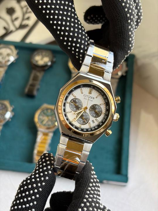 CITIZE N ECODRIVE ZENSHIN TWO TONE WHITE 434