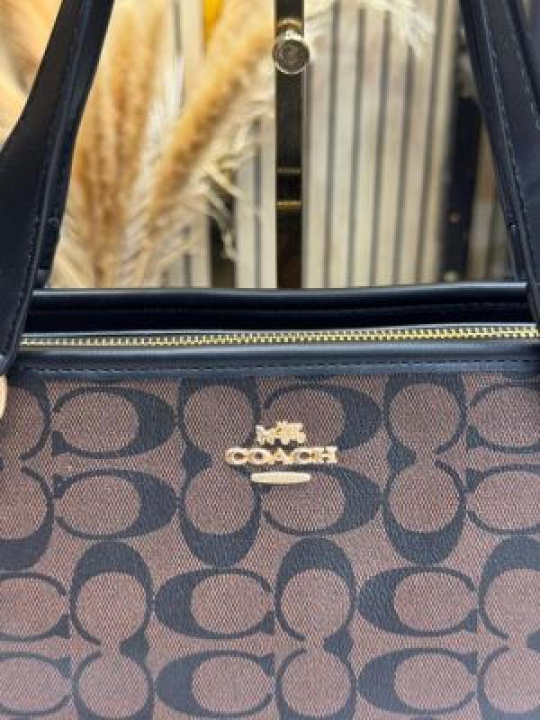 Coac_h Juliet Signature Canvas Da Tote Bag With Dust Bag (Coffee-8382)