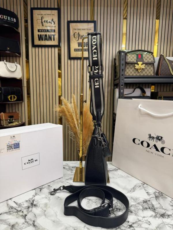 Coac_h Hobo Crossbody Bag With Box And Dust Bag Including Carry Bag (Black)
