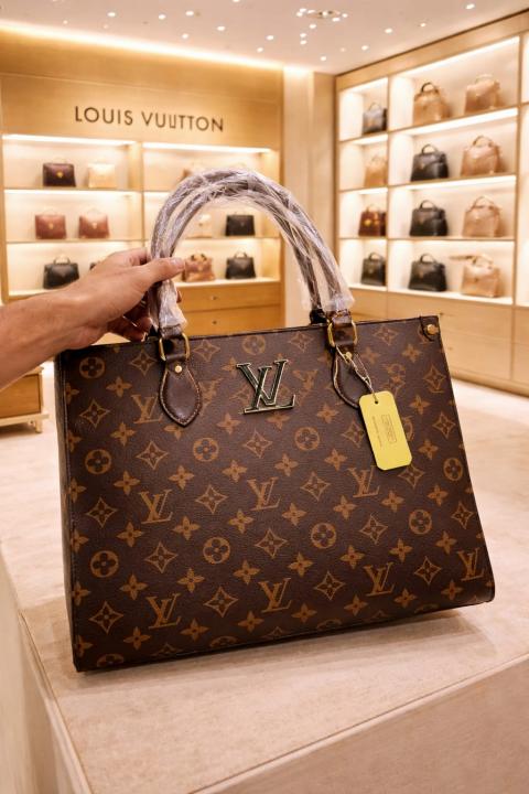 Loui_s Vuitton Monogram Top Handle Bag With Dust Bag (Brown)
