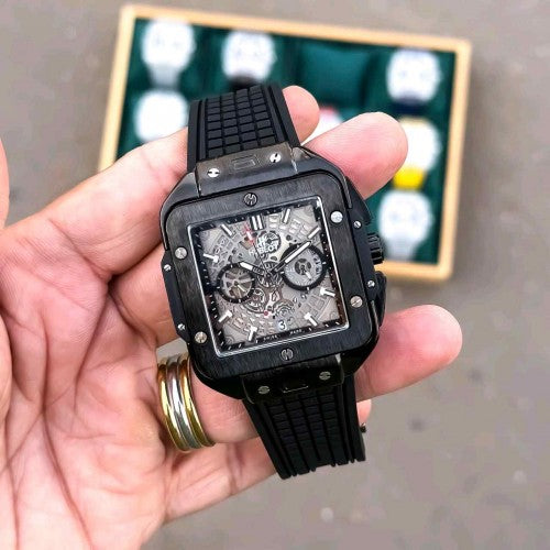 HUBLOT SKELETON TRANSPARENT MENS WATCH