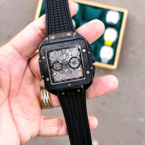 HUBLOT SKELETON TRANSPARENT MENS WATCH