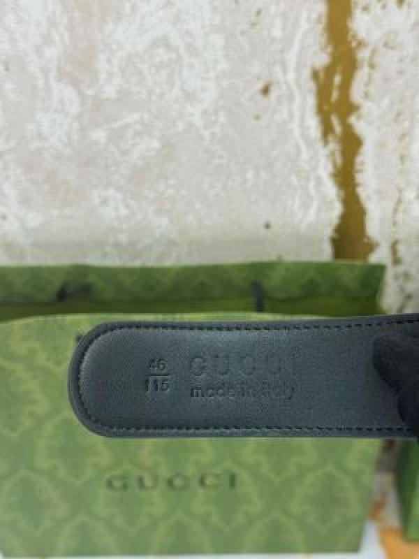 GUCC_I PREMIUM QUALITY BELT & WALLET COMBO WITH OG BOX DUST BAG CARRY BAG G64-2 BLACK