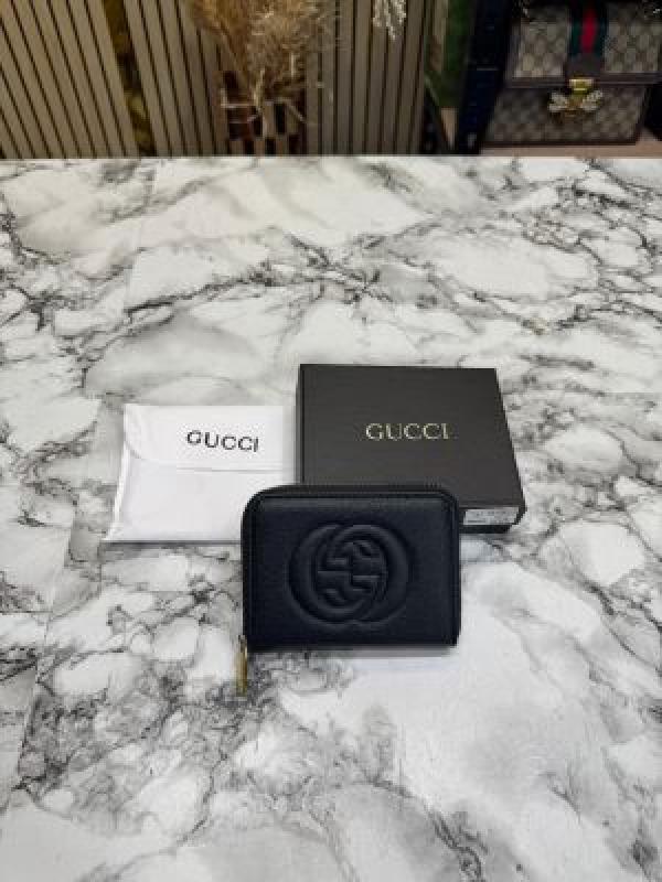Gucc_i Soho Leather Zip Around Wallet With Box And Dust Bag