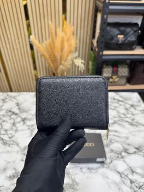 Gucc_i Soho Leather Zip Around Wallet With Box And Dust Bag