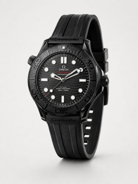 Omeg_a seamaster automatic black silicon hvy 17