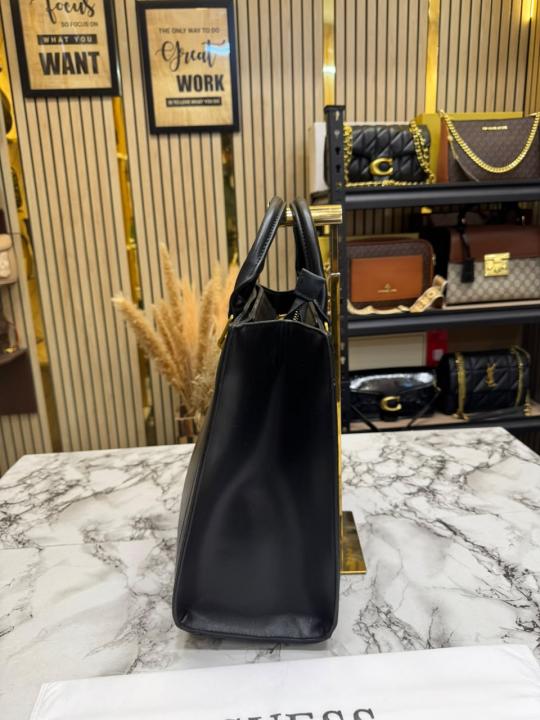 GUESS ELAVATE TOTE WITH DUST BAG PREMIUM QUALITY (BLACK)