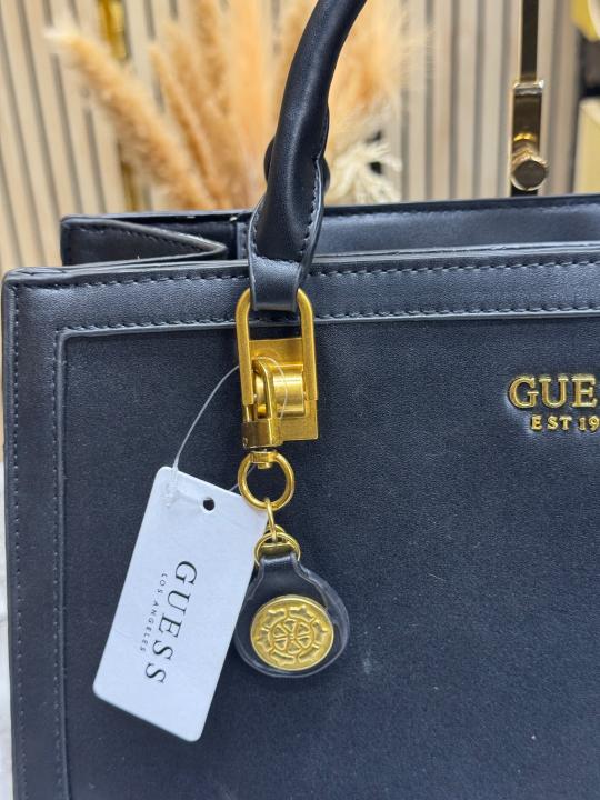 GUESS ELAVATE TOTE WITH DUST BAG PREMIUM QUALITY (BLACK)