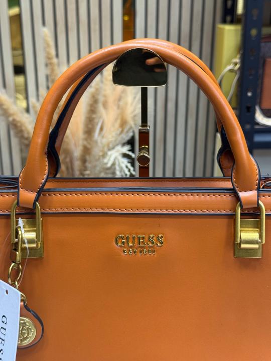 GUESS ELAVATE TOTE WITH DUST BAG PREMIUM QUALITY (BROWN)