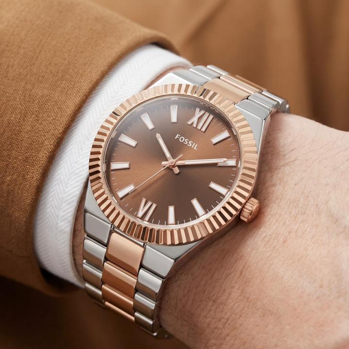 FossilMen Scarlette Brown Dial Two Tone