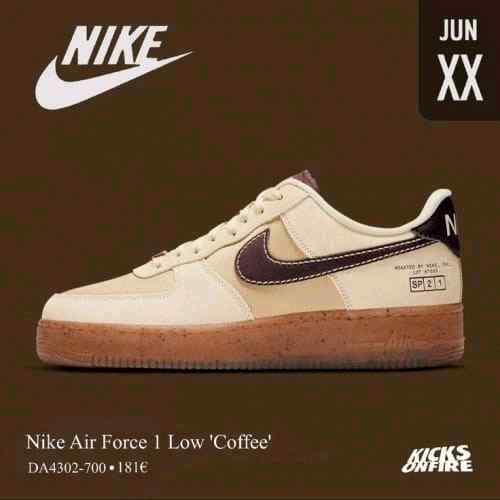 nikee Airforce 1 low coffee brown