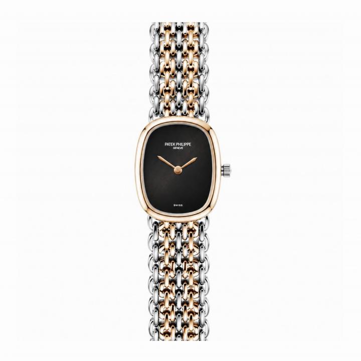Patek Phillippe Women Geneve Black Dial Two Tone