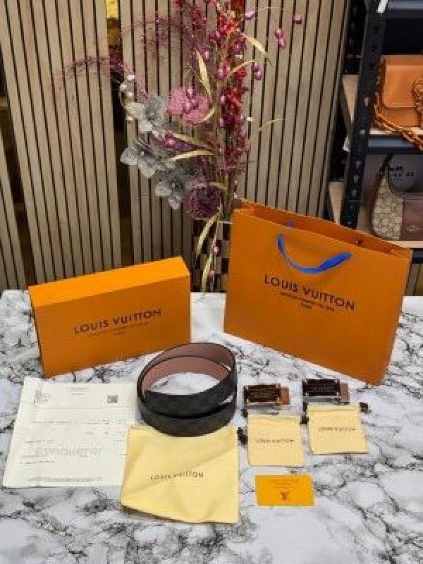 LOUI_S VUITTON BELT COMBO PREMIUM QUALITY WITH OG BOX WITH CARRY BAG (LV-3)