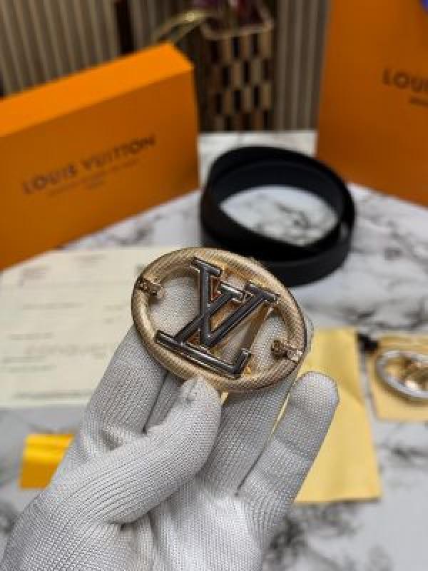 LOUI_S VUITTON BELT COMBO PREMIUM QUALITY WITH OG BOX AND CARRY BAG (LV-5)