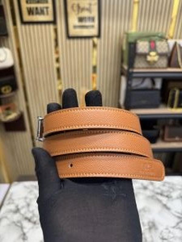 HERME_S PREMIUM BELT WITH OG BOX DUST TAN H50
