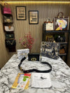 Christian Dio_r Montaigne Handbag With Og Box Dust Bag & Carry Bag Black (V-78831)