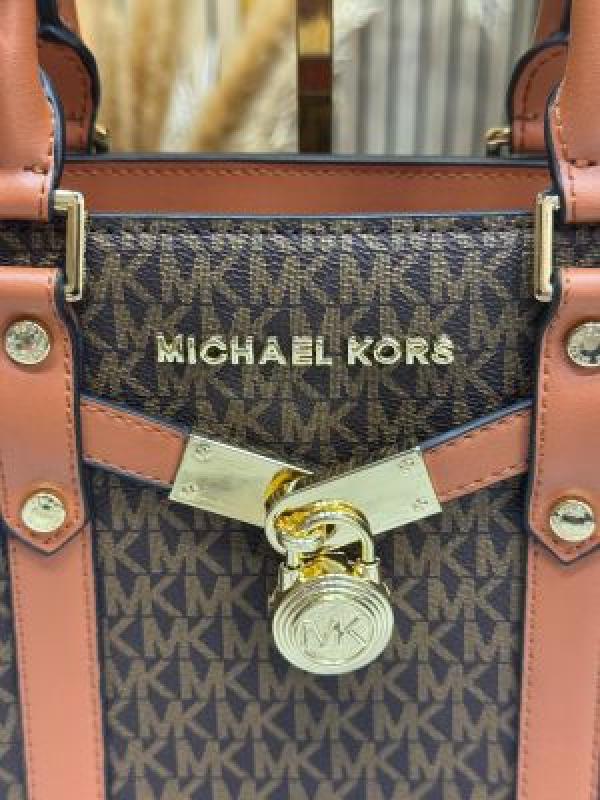 Michaeel Kors Hamilton Premium Quality Handbag With Dust Bag (Brown-1688)