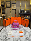 Herme_s Kelly Doll Mini Top Handle Crossbody Bag With Box And Dust Bag Including Carry Bag (Plum)