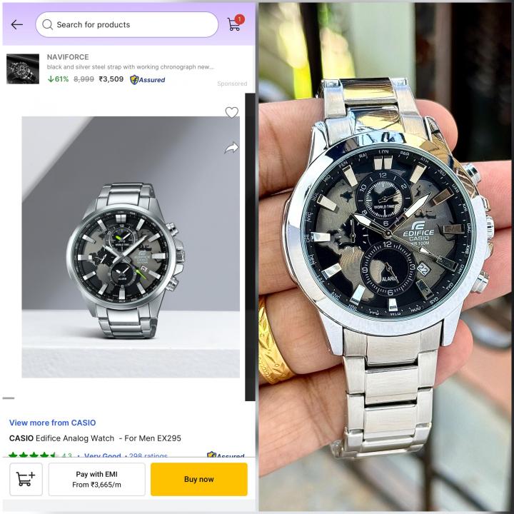 CASIO EDIFICE WORLD MAP WATCH