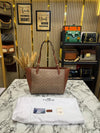 Coac_h City Signature Canvas Tote Bag With Dust Bag (Apricot-Brown) (361)