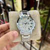 CASI O EDIFIC E WORLD MAP CHRONOGRAPH SIL WHITE 555