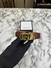 Gucc_i GG Marmont Leather Belt (Brown)