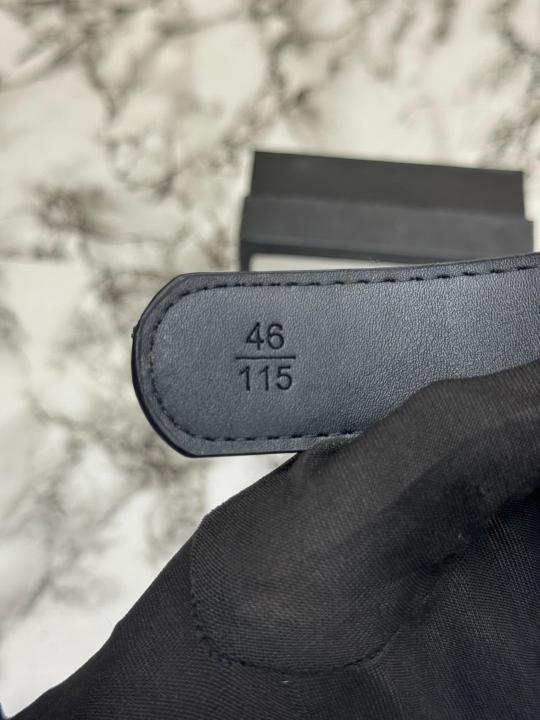 Gucc_i GG Marmont Silver Buckle Leather Belt