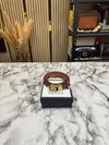 Gucc_i Double G Leather Belt With Gold Buckle (Brown)