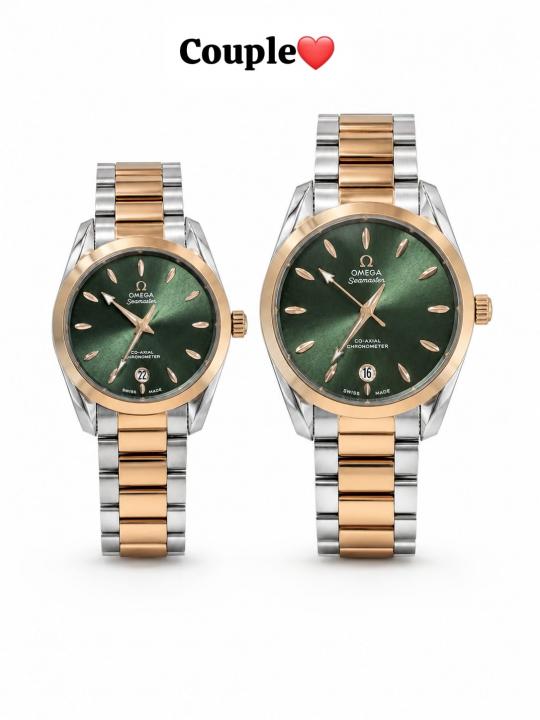 OmegaSeamaster Couple Two Tone Green