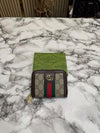 Gucc_i GG Supreme Canvas Ophidia Mini Wallet With Stripe Including Box (coffee) (AAAD66)