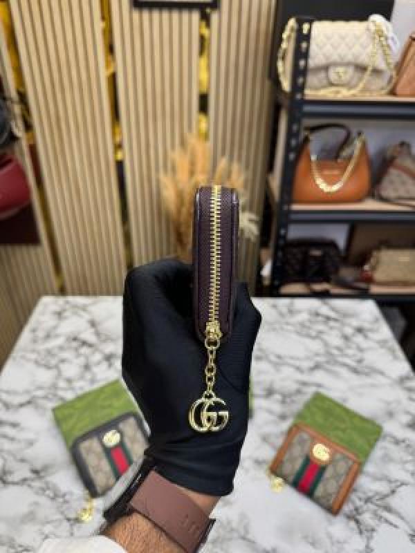Gucc_i GG Supreme Canvas Ophidia Mini Wallet With Stripe Including Box (coffee) (AAAD66)