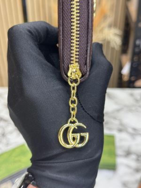 Gucc_i GG Supreme Canvas Ophidia Mini Wallet With Stripe Including Box (coffee) (AAAD66)