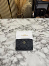 Coac_h Signature Coated Canvas Zip-Around Mini Wallet With Box (Black) (AAA1999)