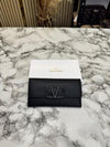Valentin_o Flap Long Wallet With Box (Black)