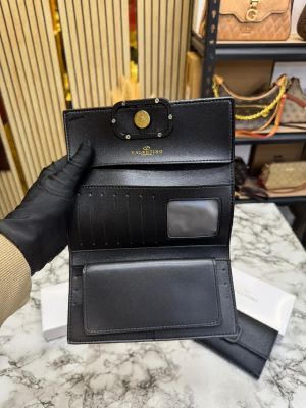 Valentin_o Flap Long Wallet With Box (Black)