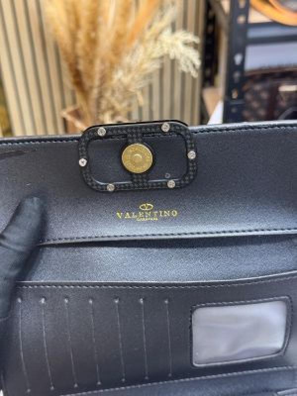 Valentin_o Flap Long Wallet With Box (Black)