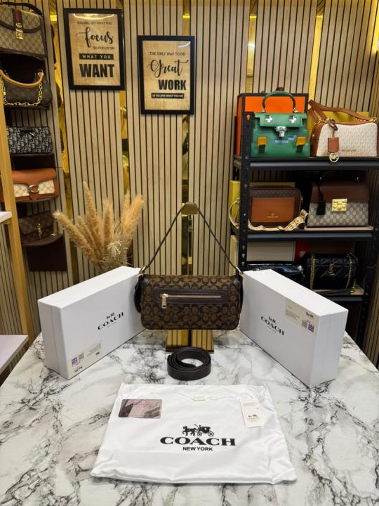 Coac_h Etta Flap Crossbody Monogram Bag With Box And Dust Bag