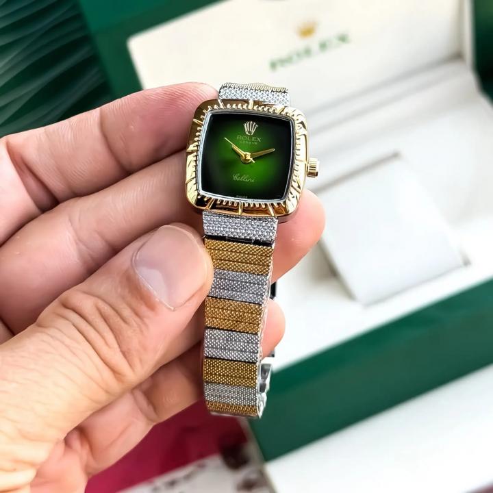 ROLE_X CELLINI GOLD TT GREEN DAIL LADIES WATCH
