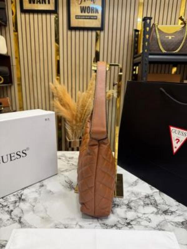 Guess Rianee Shoulder Bag With Box And Dust Bag Including Carry Bag (Brown)