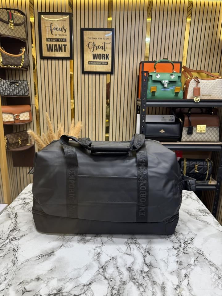 Emporio Arma_i Signature Black Weekender Duffle Bag (A16007)