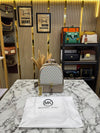 Michael Kor_s Rhea Signature Two Tone Monogram Backpack With Double Zip Compartments (13003)