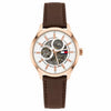 Tommy Hillfiger Automatic Open Heart Brown Belt White Dial