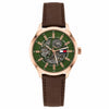 Tommy Hillfiger Automatic Open Heart Brown Belt Green Dial