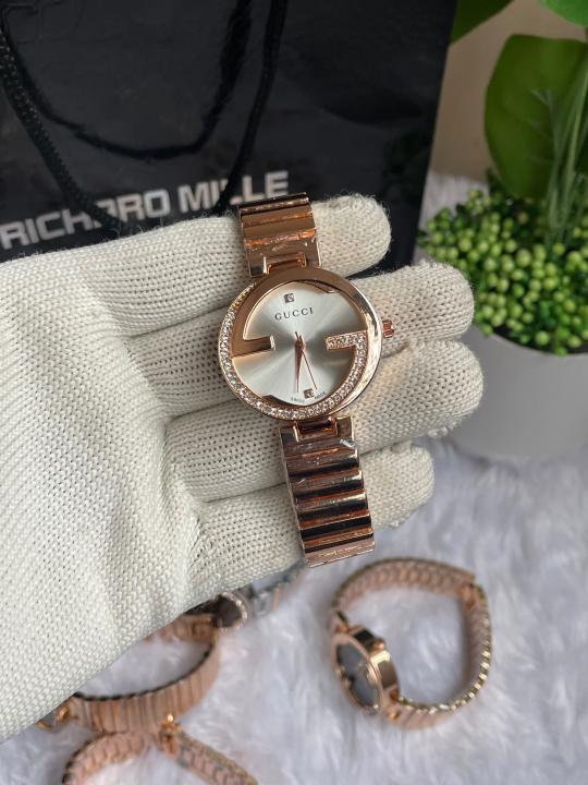 Gucc i Women Copper White Dial AT449