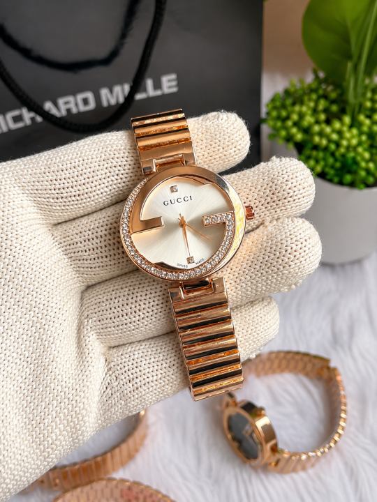 Gucc i Women Copper White Dial AT449
