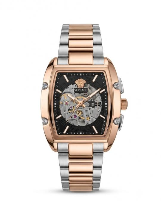 Versace Dominus Skeleton Automatic Two Tone Black Dial