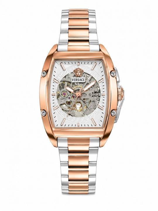 Versace Dominus Skeleton Automatic Two Tone White Dial