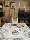 Michael Kor_s Gabby Signature Satchel Bag With Dust Bag (Beige) (V-23007)